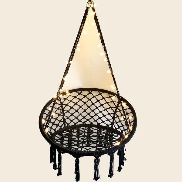 macrame hanging chair swing chairs included cushion & hanging kit for indoor outdoor, hammock stand(black)
macrame hanging chair swing chairs included cushion & hanging kit for indoor outdoor, hammock stand(black)