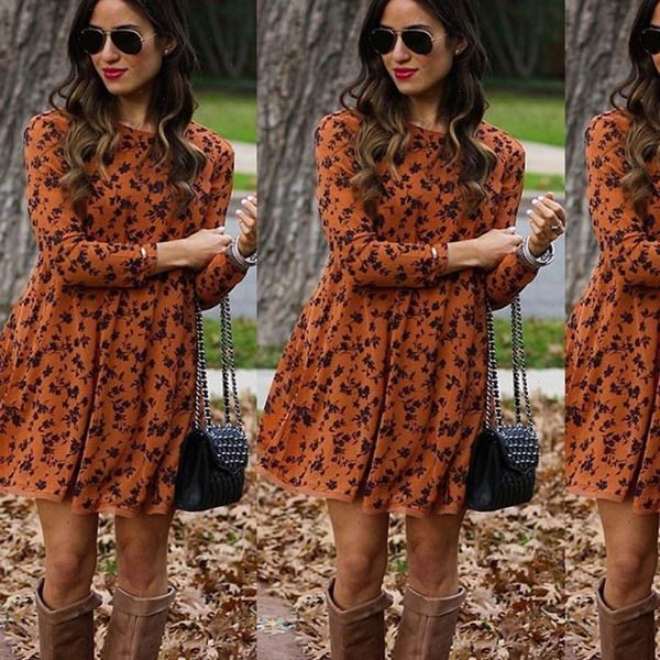 summer autum dress 2021 high end daily womens long regular sleeve autumn print casual loose blouse dress vestidos, Black;gray 
summer autum dress 2021 high end daily womens long regular sleeve autumn print casual loose blouse dress vestidos, Black;gray