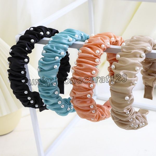 2021 silk cloth pearl fold headbands bezel hair accessories women headband girls hairband opaska do wlosow diademas bandeau pour cheveux, Silver
2021 silk cloth pearl fold headbands bezel hair accessories women headband girls hairband opaska do wlosow diademas bandeau pour cheveux, Silver