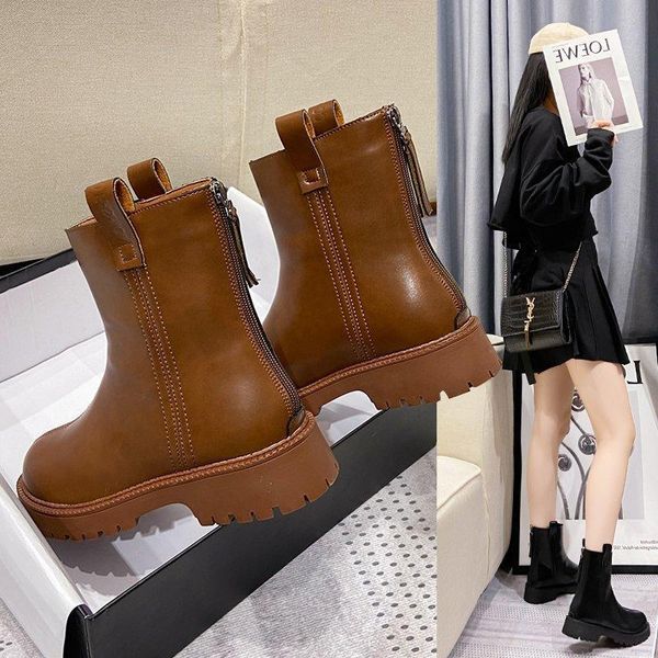 boots style smoking women's net red fall winter 2021 thick light and easy wear with short length, Black
boots style smoking women's net red fall winter 2021 thick light and easy wear with short length, Black
