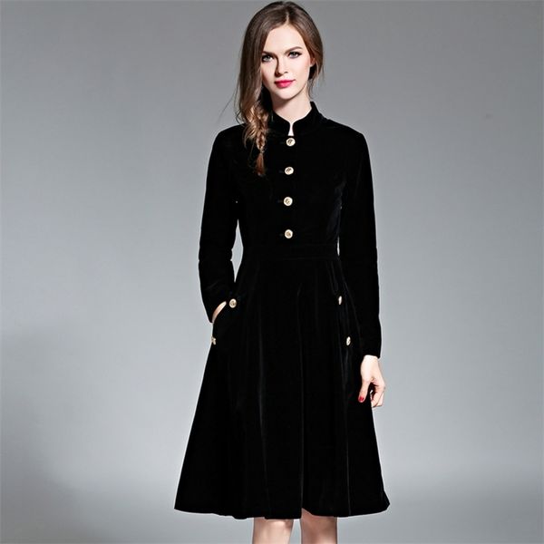black vintage dress women elegant slim long sleeved velvet party ol office wear autumn winter robe vestidos 210525, Black;gray
black vintage dress women elegant slim long sleeved velvet party ol office wear autumn winter robe vestidos 210525, Black;gray