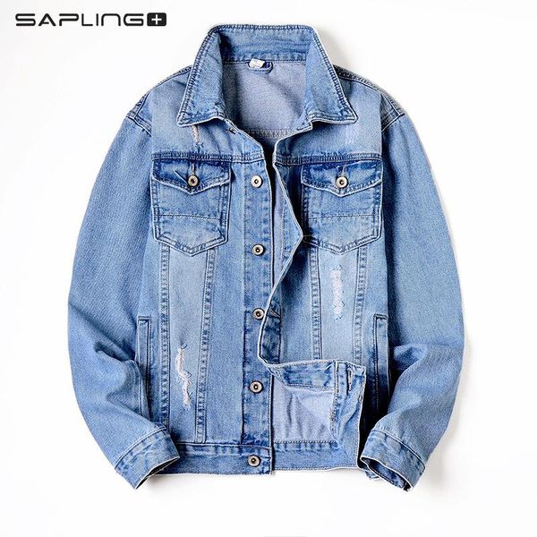 men's jackets spring autumn mens light blue denim jacket korean style trendy casual male ripped washed cowboy clothing outerwear, Black;brown
men's jackets spring autumn mens light blue denim jacket korean style trendy casual male ripped washed cowboy clothing outerwear, Black;brown