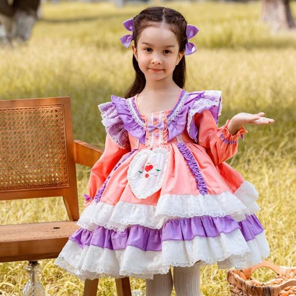 girl's dresses autumn winter spanish vintage princess ball gown bow lace stitching birthday party easter lolita for girls l1284, Red;yellow
girl's dresses autumn winter spanish vintage princess ball gown bow lace stitching birthday party easter lolita for girls l1284, Red;yellow
