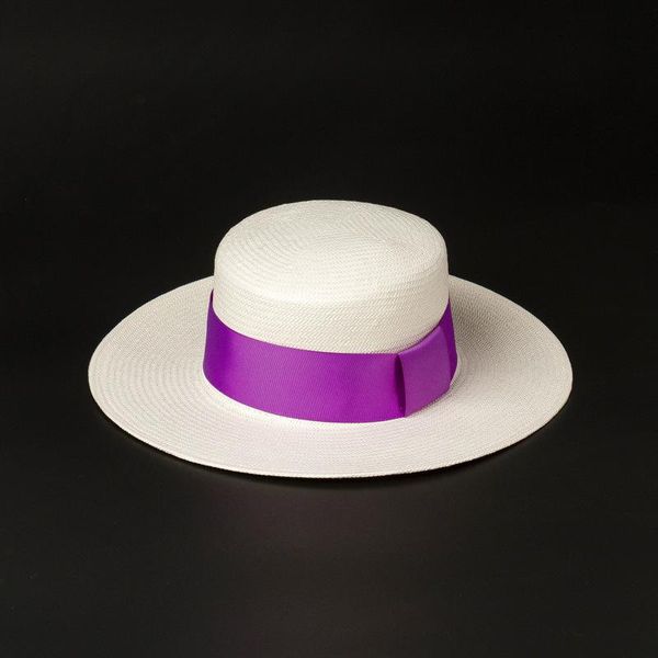 wide brim hats purple ribbon party for women white panama wedding flat hat ladies holiday beach wholesale, Blue;gray
wide brim hats purple ribbon party for women white panama wedding flat hat ladies holiday beach wholesale, Blue;gray