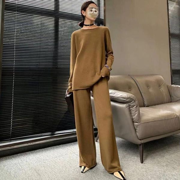 women's two piece pants fall winter clothes knitted suits sweaters pullovers wide leg two-piece set female tracksuits vetement femme, White
women's two piece pants fall winter clothes knitted suits sweaters pullovers wide leg two-piece set female tracksuits vetement femme, White