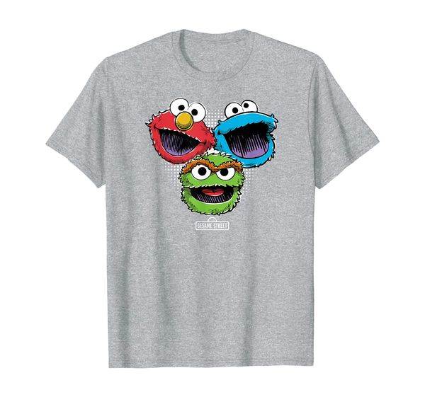 sesame street halftone heads t shirt, White;black 
sesame street halftone heads t shirt, White;black