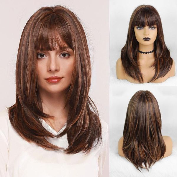 synthetic wigs sinuo highlight brown with bangs for black women natural wave hairstyle cosplay perruques heat resistant fiber
synthetic wigs sinuo highlight brown with bangs for black women natural wave hairstyle cosplay perruques heat resistant fiber