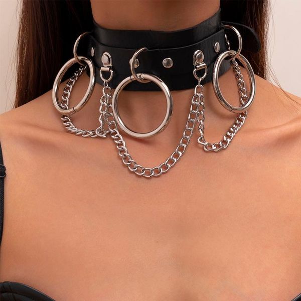chokers lacteo 2021 dark gothic multilayered round circle pendant necklace for women fashion trendy pu leather chain choker, Golden;silver
chokers lacteo 2021 dark gothic multilayered round circle pendant necklace for women fashion trendy pu leather chain choker, Golden;silver