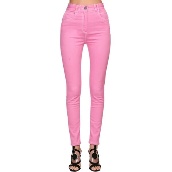 2021 new pink jeans for women spring autumn elegant high waist slim woman pants nljh, Black;white
2021 new pink jeans for women spring autumn elegant high waist slim woman pants nljh, Black;white