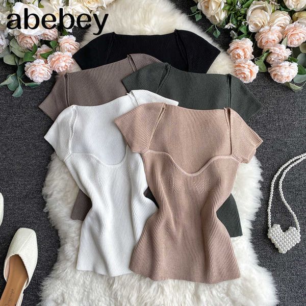 women v-neck knitted short sleeve draw string t-shirts crop girls knitting stretchy cropped sheath tee shirts for female 210715, White
women v-neck knitted short sleeve draw string t-shirts crop girls knitting stretchy cropped sheath tee shirts for female 210715, White