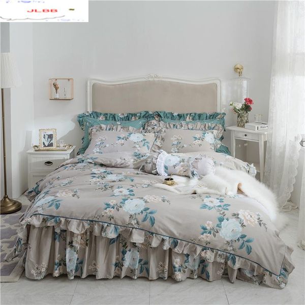 new european flower print bedding set rustic duvet cover bedding wrinkle bedspread bed skirt for wedding pillowcase bedclothes
new european flower print bedding set rustic duvet cover bedding wrinkle bedspread bed skirt for wedding pillowcase bedclothes
