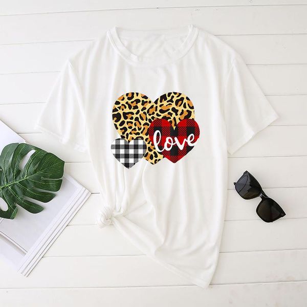women's t-shirt flower print ladies casual basis o-collar shirt short sleeve love graphic printing kawaii tee, White
women's t-shirt flower print ladies casual basis o-collar shirt short sleeve love graphic printing kawaii tee, White