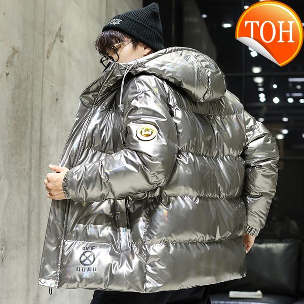 men's new winter shiny 2021 down jacket short thick warm windproof trendy fashion brand male coat clothing, Black
men's new winter shiny 2021 down jacket short thick warm windproof trendy fashion brand male coat clothing, Black