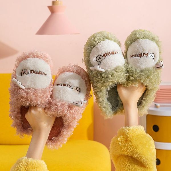 slippers cute cotton for women's winter home low-heel breathable to keep warm, mute and deodorant plush fashion shoe, Black
slippers cute cotton for women's winter home low-heel breathable to keep warm, mute and deodorant plush fashion shoe, Black