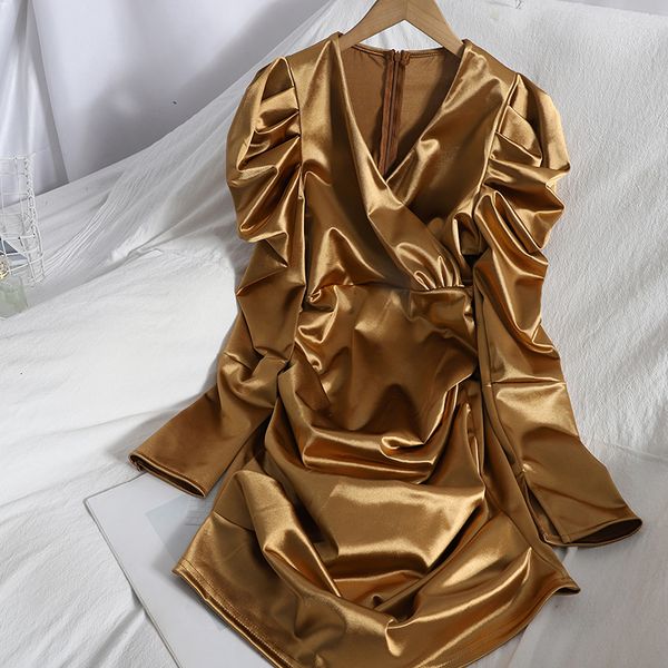 spring autumn blue/gold/black satin bodycon women elegant v-neck long sleeve party mini vestidos female 2021 fashion io5d, Black;gray
spring autumn blue/gold/black satin bodycon women elegant v-neck long sleeve party mini vestidos female 2021 fashion io5d, Black;gray
