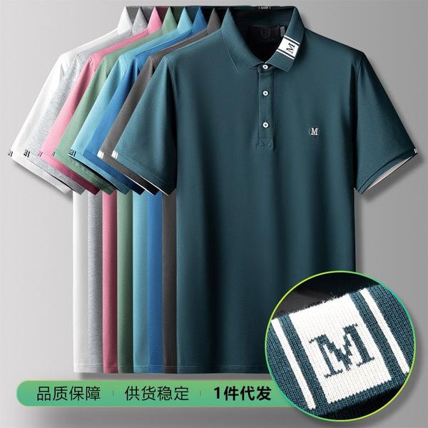 men's polos summer mercerized cotton short sleeve shirt solid embroidery light business lapel trend casual t-shirt, White;black
men's polos summer mercerized cotton short sleeve shirt solid embroidery light business lapel trend casual t-shirt, White;black