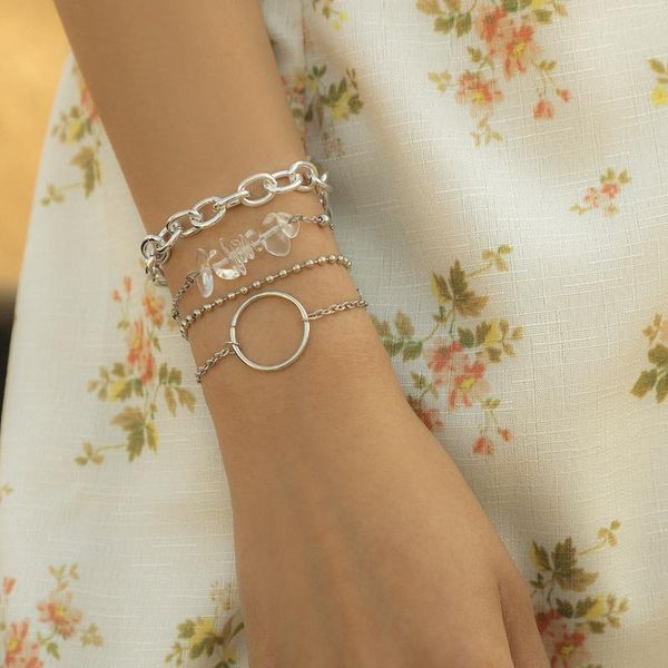link, chain ins fashion simple thin chian transparent rhinestone geometric round gold silver color metal bracelet for women jewelry, Black
link, chain ins fashion simple thin chian transparent rhinestone geometric round gold silver color metal bracelet for women jewelry, Black