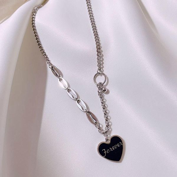 pendant necklaces 2021 retro black forever heart love necklace for women hip hop jewelry fashion clavicle chain lovers sweater, Silver
pendant necklaces 2021 retro black forever heart love necklace for women hip hop jewelry fashion clavicle chain lovers sweater, Silver