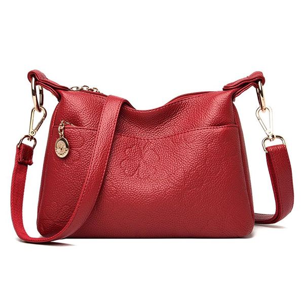 shoulder bags soft leather solid color flowers handbags woman crossbody bag for women zipper messenger sac
shoulder bags soft leather solid color flowers handbags woman crossbody bag for women zipper messenger sac