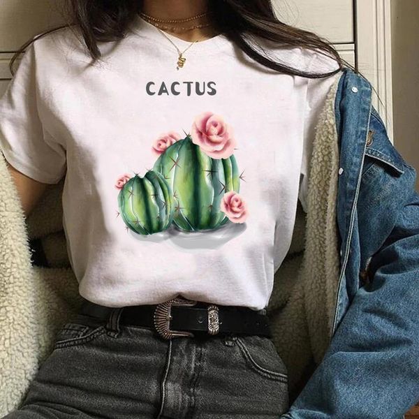 women lady tees print graphic cactus flower plant cute casual fashion 90s clothes clothing female t shirt womens t-shirt, White
women lady tees print graphic cactus flower plant cute casual fashion 90s clothes clothing female t shirt womens t-shirt, White