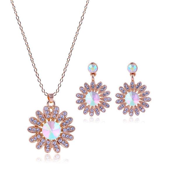 earrings & necklace dubai jewelry sets 2021 sunflower colorful crystal pendant necklace&earrings set for women bride jewellery drop, Silver
earrings & necklace dubai jewelry sets 2021 sunflower colorful crystal pendant necklace&earrings set for women bride jewellery drop, Silver