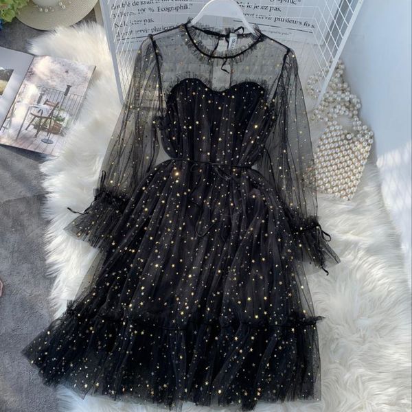 women sequins mesh pullover dress solid color round collar high waist a-line fashion spring summer mz998 210525, Black;gray
women sequins mesh pullover dress solid color round collar high waist a-line fashion spring summer mz998 210525, Black;gray