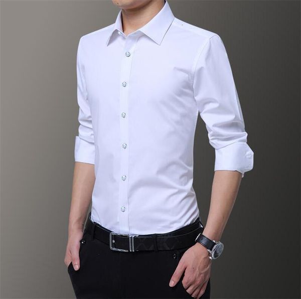new fashion white with long mouwen casual men slim fit wedding men's shirt s-8xl, White;black
new fashion white with long mouwen casual men slim fit wedding men's shirt s-8xl, White;black