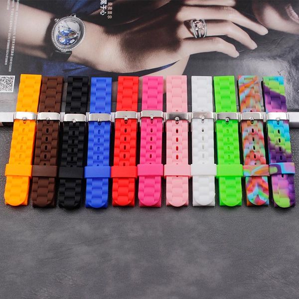 watch bands children's silicone strap 16 mm buckle accessories men and women sports casual soft waterproof natural rubber, Black;brown
watch bands children's silicone strap 16 mm buckle accessories men and women sports casual soft waterproof natural rubber, Black;brown