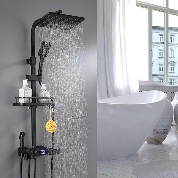 bathroom shower sets luxury display thermostatic faucet set 4 function tap water flow power generation with gold
bathroom shower sets luxury display thermostatic faucet set 4 function tap water flow power generation with gold