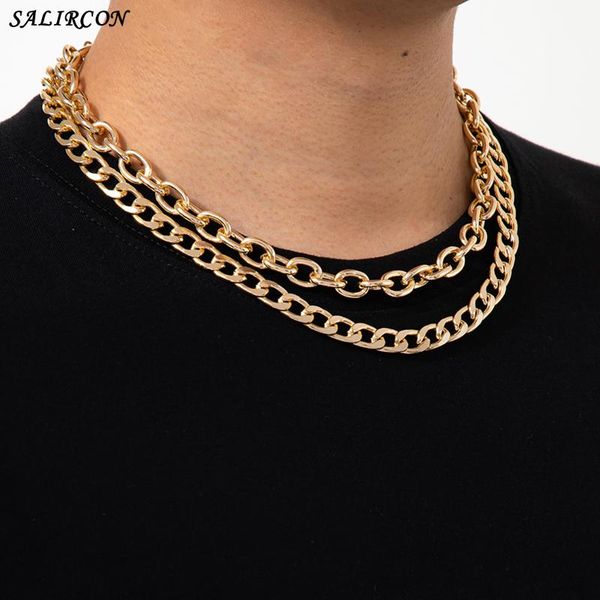 salircon punk gold color chains necklace for men women vintage fashion layered chunky choker necklace streetwear jewelry 2021, Silver
salircon punk gold color chains necklace for men women vintage fashion layered chunky choker necklace streetwear jewelry 2021, Silver