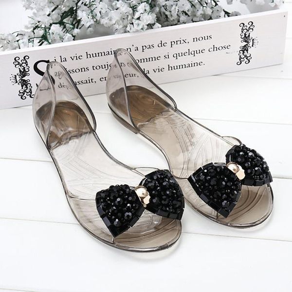 summer women sandals flat jelly shoes bowtie transparent peep toe female slip on casual shoes crystal flat fashion ladies, Black
summer women sandals flat jelly shoes bowtie transparent peep toe female slip on casual shoes crystal flat fashion ladies, Black