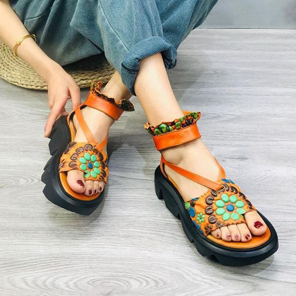 dress shoes johnature platform sandals women genuine leather 2021 summer print zip casual retro handmade concise ladies, Black
dress shoes johnature platform sandals women genuine leather 2021 summer print zip casual retro handmade concise ladies, Black