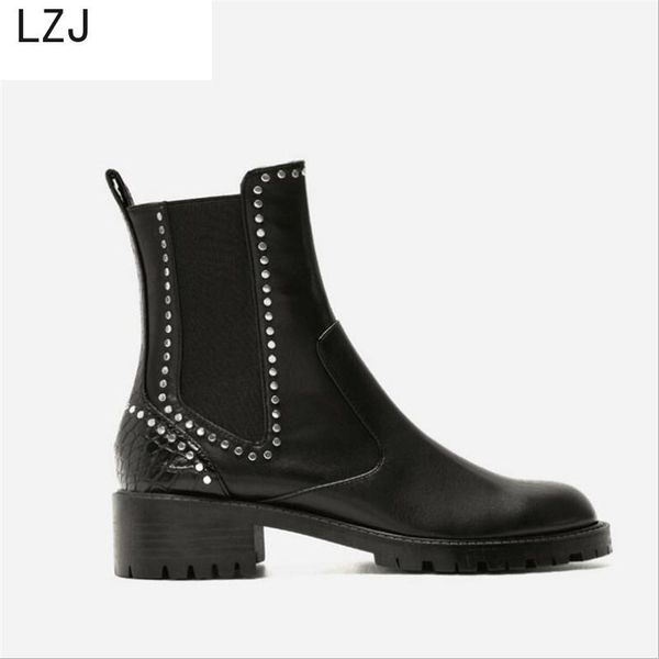 boots lzj 2021 women autumn winter genuine leather flat booties ankle warm soft comfortable, Black
boots lzj 2021 women autumn winter genuine leather flat booties ankle warm soft comfortable, Black