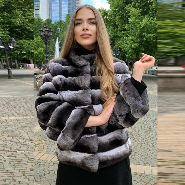 women's fur & faux women fashion rex jacket natural 2021 stand collar long sleeve real coats outwear female, Black
women's fur & faux women fashion rex jacket natural 2021 stand collar long sleeve real coats outwear female, Black