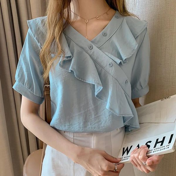 casual loose v neck shirts ladies blouse womens short sleeve blouse loose top, White
casual loose v neck shirts ladies blouse womens short sleeve blouse loose top, White