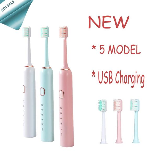 smart electric toothbrush intelligent automatic 5 modes tooth brush usb charging waterproof whitening heads set
smart electric toothbrush intelligent automatic 5 modes tooth brush usb charging waterproof whitening heads set