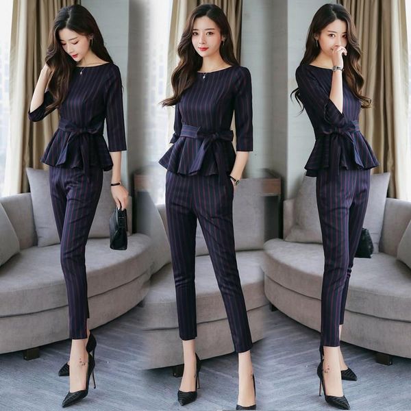 fashionable wild ensemble femme elegant brief two piece set and pants temperament office work women's suit, Gray
fashionable wild ensemble femme elegant brief two piece set and pants temperament office work women's suit, Gray