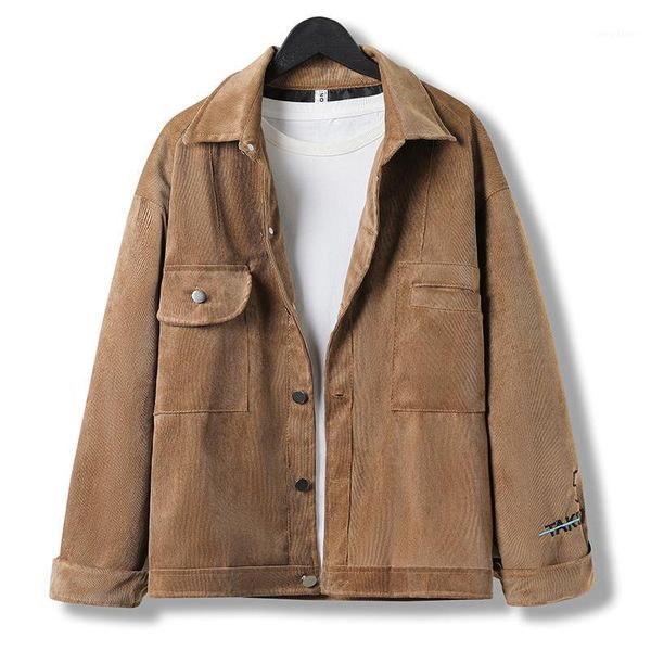 fashion brand spring autumn men casual streetwear corduroy jacket man retro lapel mens windbreaker coat male outwear men's jackets, Black;brown
fashion brand spring autumn men casual streetwear corduroy jacket man retro lapel mens windbreaker coat male outwear men's jackets, Black;brown