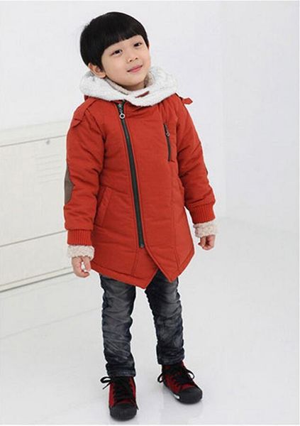 coat boys cotton children's clothing lamb thickening plus velvet hooded long winter boy jacket, Blue;gray
coat boys cotton children's clothing lamb thickening plus velvet hooded long winter boy jacket, Blue;gray
