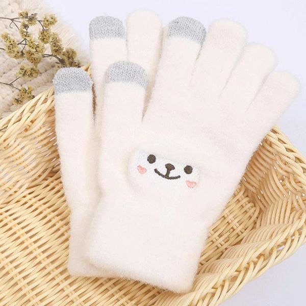 children's mittens colorfast 1 pair useful winter women touch screen gloves eye-catching knitted washable for daily wear, White
children's mittens colorfast 1 pair useful winter women touch screen gloves eye-catching knitted washable for daily wear, White
