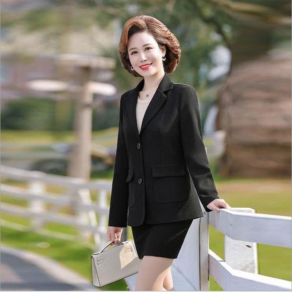 women's suits & blazers women blazer 2021 spring middle age mother clothing fashion plus size solid coat jacket, White;black
women's suits & blazers women blazer 2021 spring middle age mother clothing fashion plus size solid coat jacket, White;black