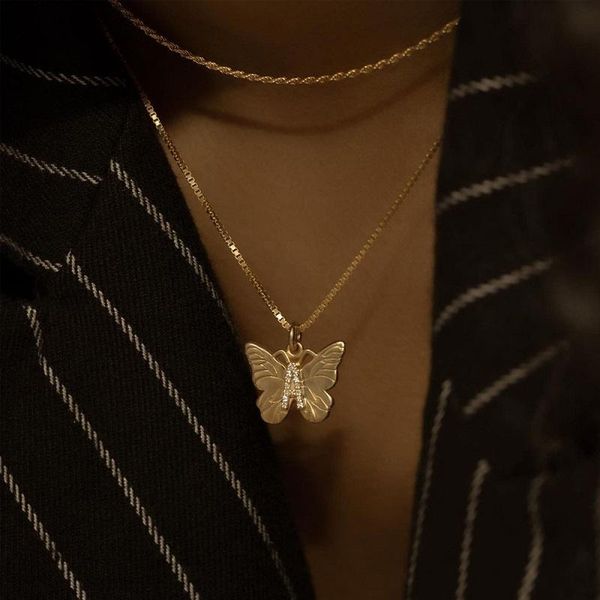 chains 2021 elegant sentiment necklace a gold plated cuban chain choker butterfly letter pendant, Silver
chains 2021 elegant sentiment necklace a gold plated cuban chain choker butterfly letter pendant, Silver