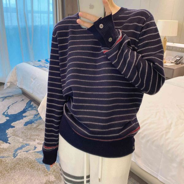 tb round neck women's pullover stripe loose korean version wearing long sleeved wool sweater bottoming autumn and winter tide, White;black
tb round neck women's pullover stripe loose korean version wearing long sleeved wool sweater bottoming autumn and winter tide, White;black
