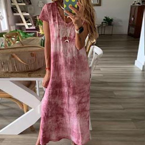 2021 new casual women' short sleeve long summer v-neck printed maxi es ladies split holiday beach sun ttwt, Black;gray
2021 new casual women' short sleeve long summer v-neck printed maxi es ladies split holiday beach sun ttwt, Black;gray