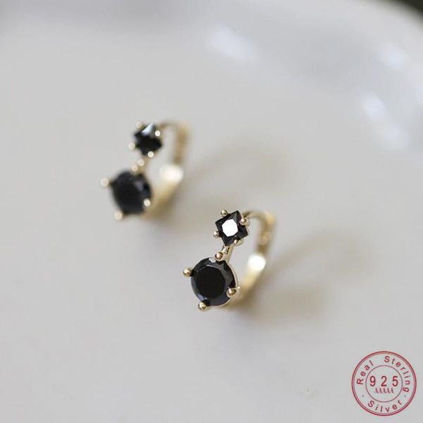 stud small cute geometric black cz earrings fashion 100% 925 sterling silver punk studs ear for women jewelry gift, Golden;silver
stud small cute geometric black cz earrings fashion 100% 925 sterling silver punk studs ear for women jewelry gift, Golden;silver