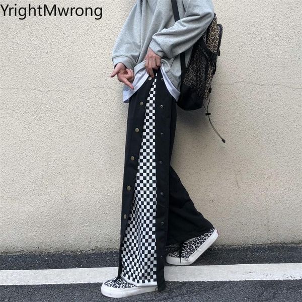 women's pants & capris patchwork checkerboard plaid side button loose straight leg jogger pant women korean fall thin sweatpant cotton, Black;white
women's pants & capris patchwork checkerboard plaid side button loose straight leg jogger pant women korean fall thin sweatpant cotton, Black;white