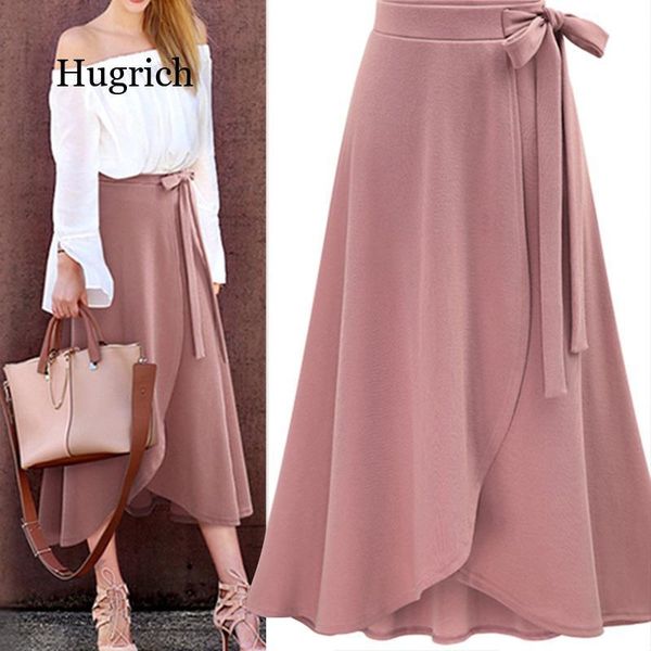 skirts chiffon pink ruffle women's long skirt high waist bowtie split irregular maxi ladies spring winter office clothes female, Black
skirts chiffon pink ruffle women's long skirt high waist bowtie split irregular maxi ladies spring winter office clothes female, Black