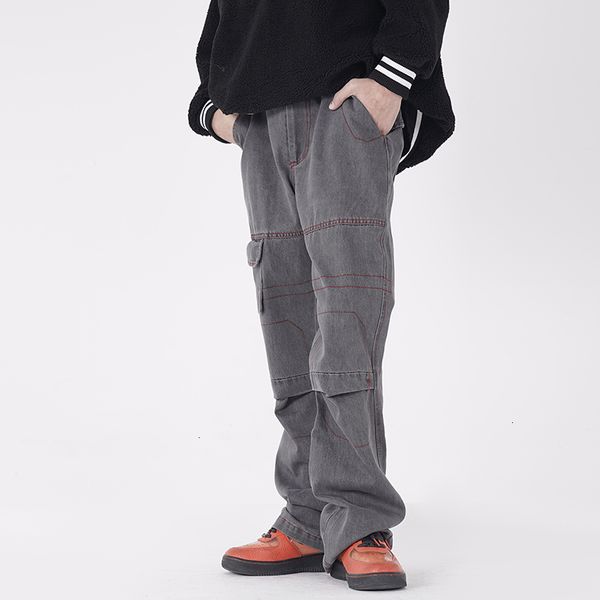 new 2021 retro personality straight flared jeans men's hip-hop loose wide-leg denim trousers high street oversize washed cargo pants fm, Blue
new 2021 retro personality straight flared jeans men's hip-hop loose wide-leg denim trousers high street oversize washed cargo pants fm, Blue