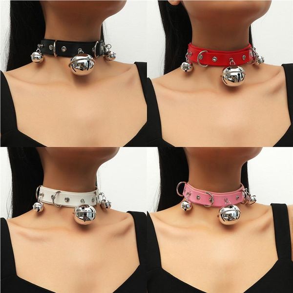 chains punk leather choker necklace multilayer bells metal chocker collar on neck ndmade gothic costume jewelry, Silver
chains punk leather choker necklace multilayer bells metal chocker collar on neck ndmade gothic costume jewelry, Silver