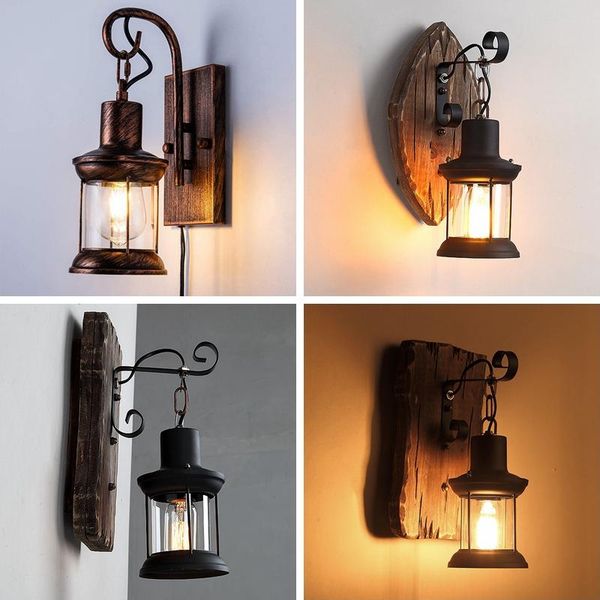 wall lamp outdoor rustic iron led industrial vintage wood glass lantern light loft cafe bar aisle retro decoration sconces
wall lamp outdoor rustic iron led industrial vintage wood glass lantern light loft cafe bar aisle retro decoration sconces